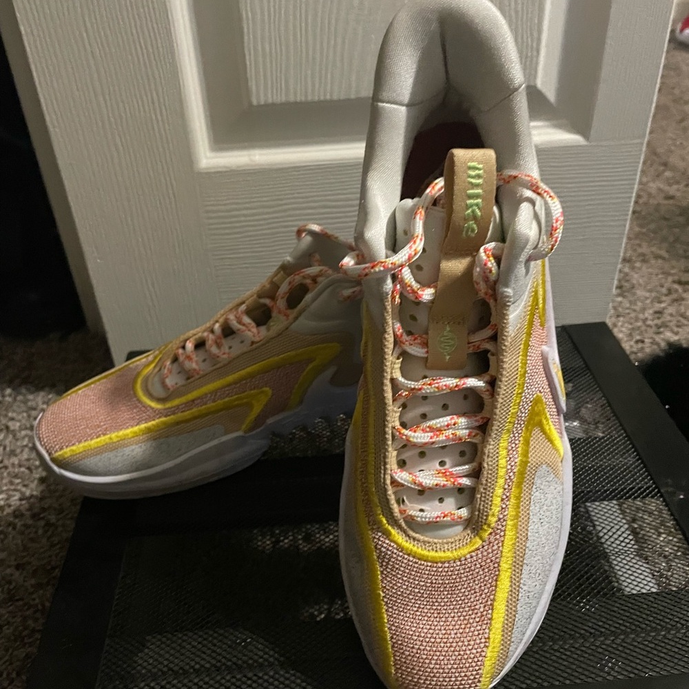 Nike Yellow and Pink Athletic Shoes
